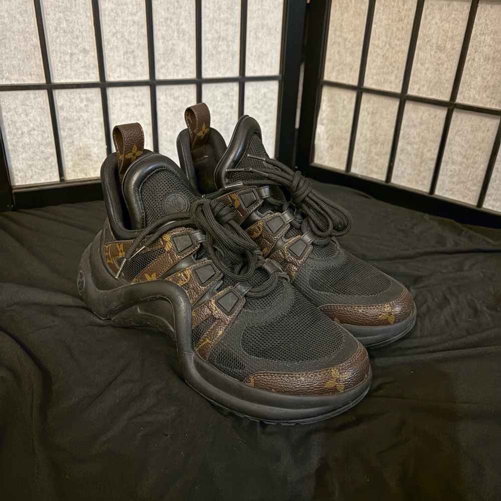 Louis Vuitton Black and Brown Archlight Sneakers - Picture 1 of 6